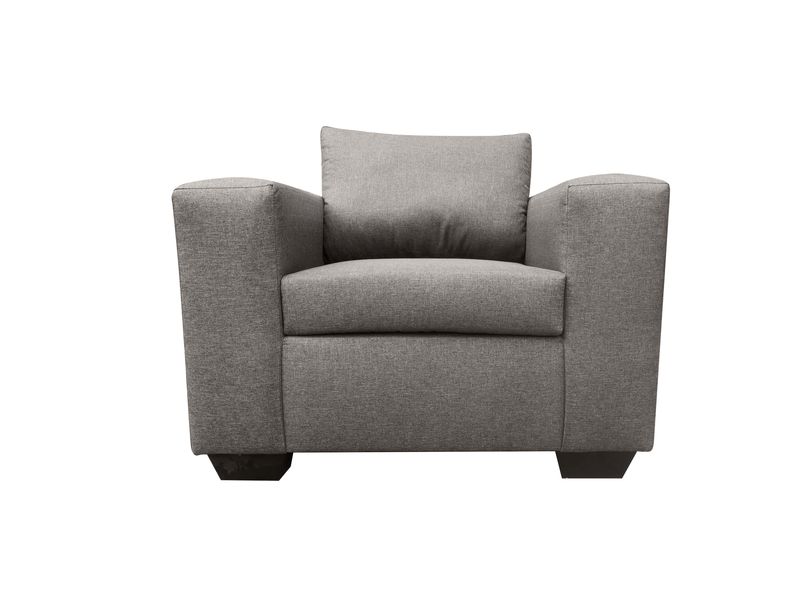 1 Seater Square Arm Sofa - Grey