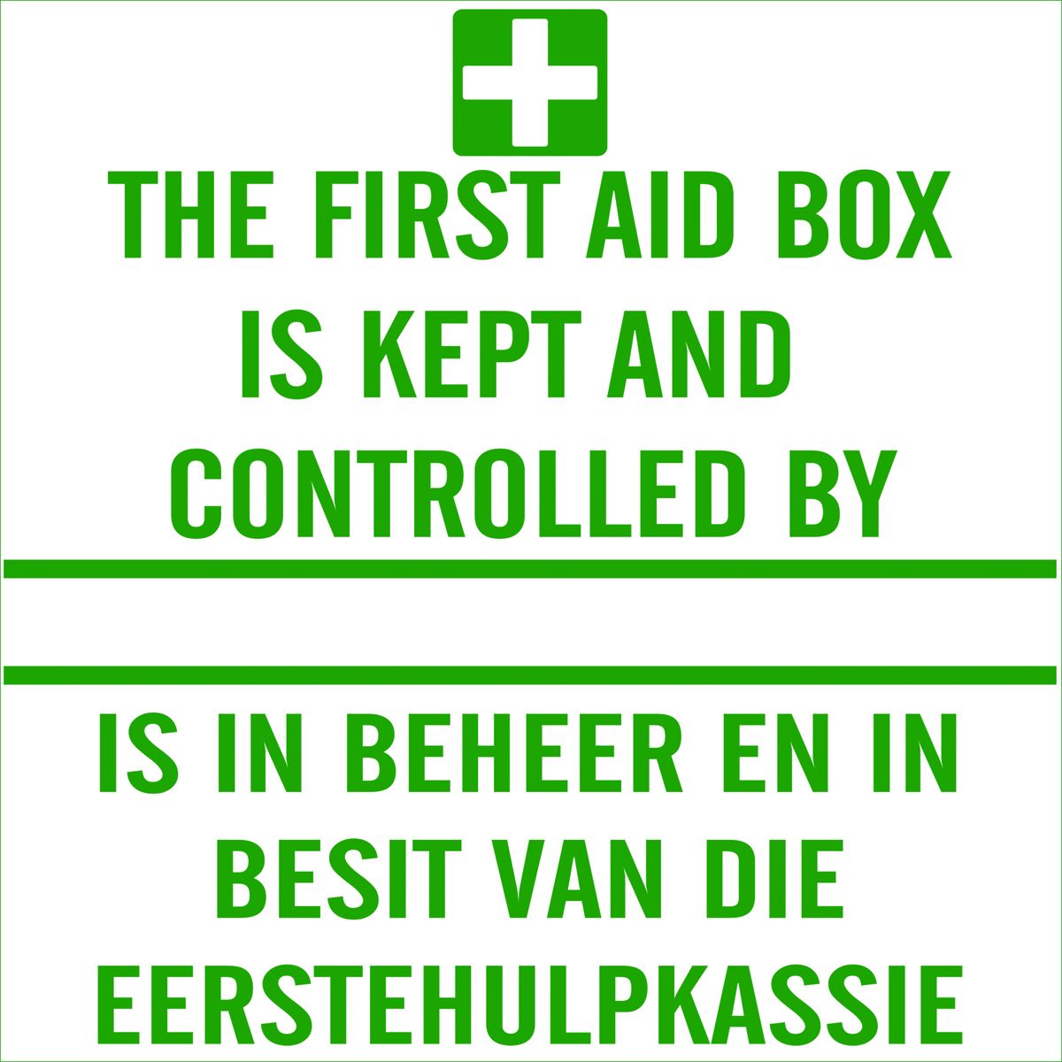 The First Aid Box is kept by Sign 29x29cm | Shop Today. Get it Tomorrow ...