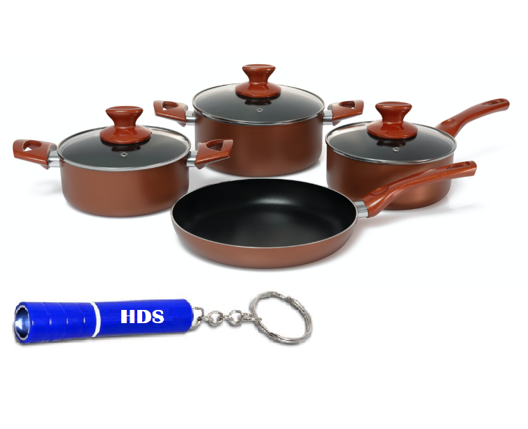 Healthy Living 7pcs Aluminum Cookware Set Copper With HDS Branded   S Zoom.file