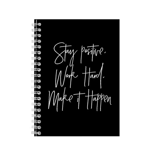 Positive A5 Notebook Spiral Lined Motivational Sayings Graphic Notepad 169