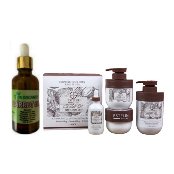 4 Piece Estelin Coconut&amp; Riita Carrot Oil