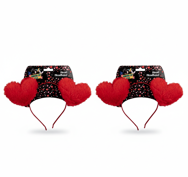 Dress Up Heart Plush Headband - 2 Pack