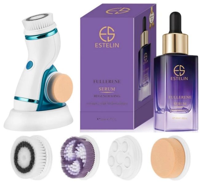 Lilhe 4 in 1 Waterproof Cleasing Brush with Fullerene Serum- Combo