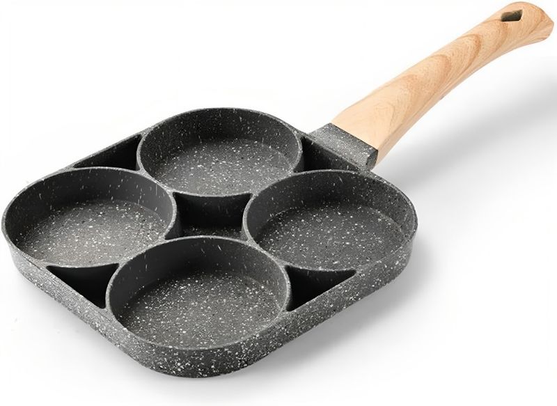 4 Hole Egg Omelet Pancake Cooking Non Stick Square Frypan Pot Kitchen