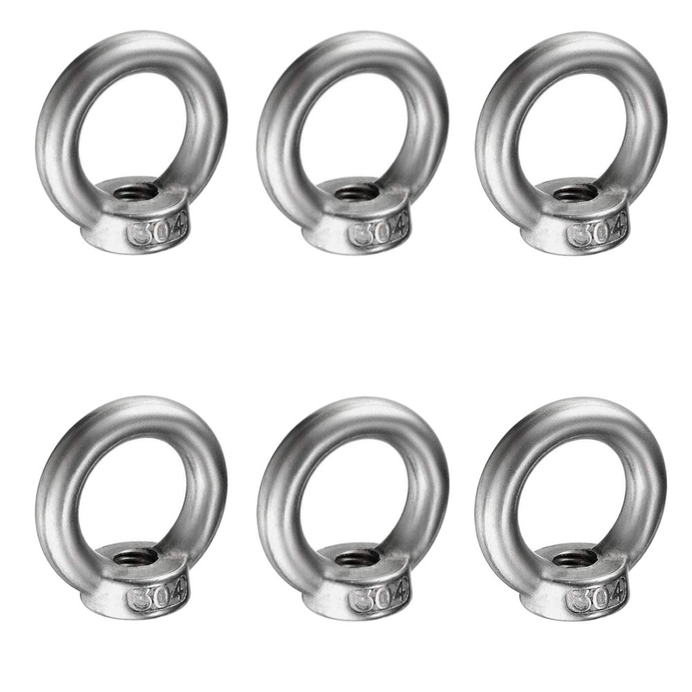 Tool Diy 304 Stainless Steel Female Eye Nut Thread Set Of 6 Size M8 Shop Today Get It 