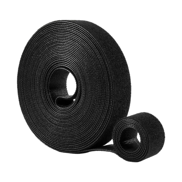 10-Meter Adjustable Hook &amp; Loop Cable Management Tape - Black