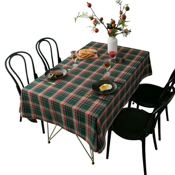 Classic Plaid Christmas Tablecloth, Versatile 140x300cm