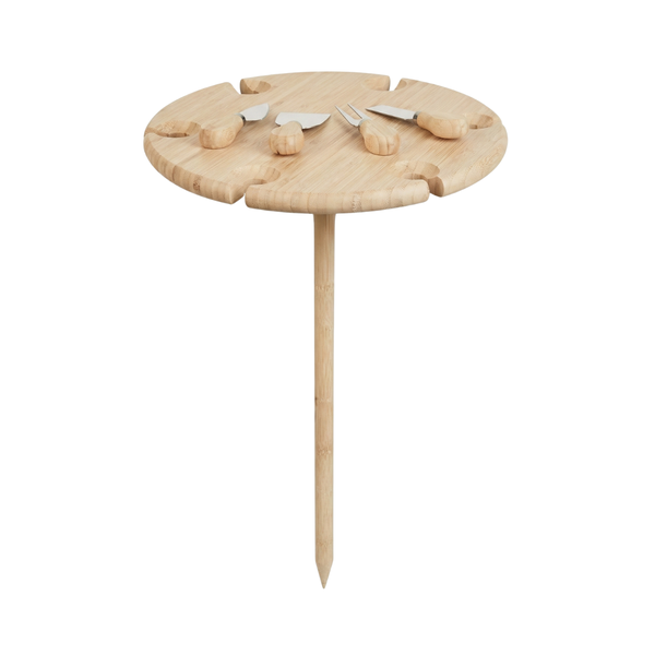 Maisonware 5-Piece Bamboo Picnic &amp; Cheese Set | Foldable