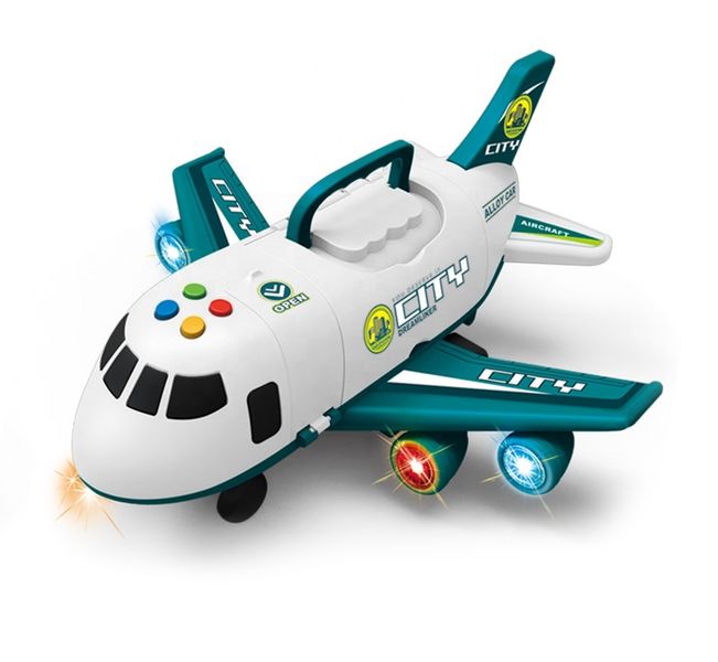 Kids Interactive Transport Plane Toy (Lights, Sound &amp; Mist Effects)