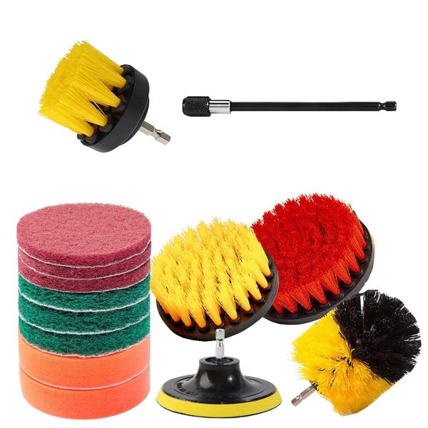 14-in-1 Drill Brush Attachment Kit for Kitchen Bathroom Grout Tile Corners