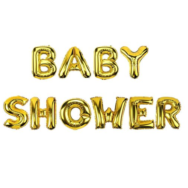 Baby Shower Foil Balloon Set - 10pc 16inch Letters for Party Decor