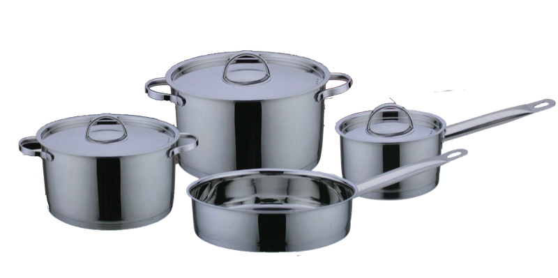 7 Piece Heavy Bottom Stainless Steel Induction Ready Cookware Set