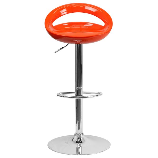 Cut Out Bar Stool Glossy - Orange