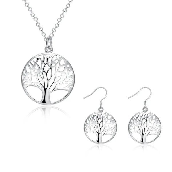 925 Silver Tree of Life Jewellery Set