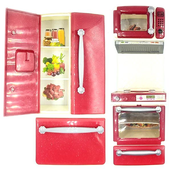 Toy Kitchen Set : Fridge, Oven, Microwave