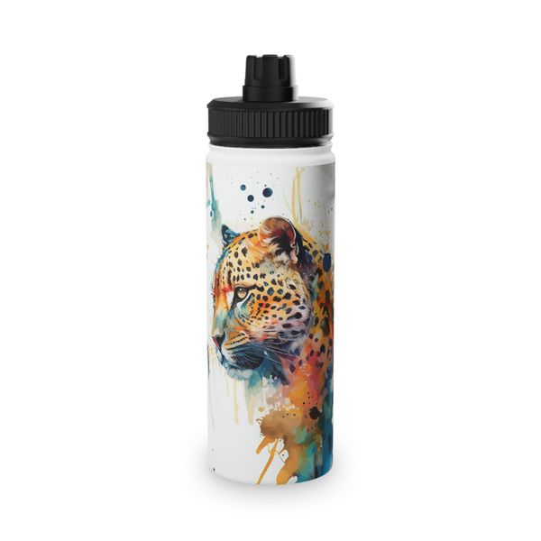 Water Color Leopard 850ml Water Bottle