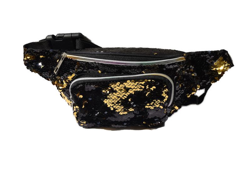 SKA 2 Zips Versatile Sequin Moonbags/ Waistbags