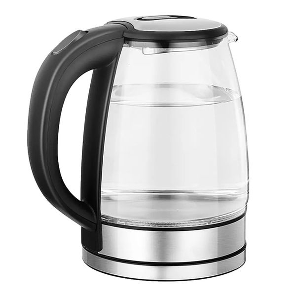 1.8L Electric Kettle Glass Blue LED Portable Jug 1500W UK Plug SL-6017