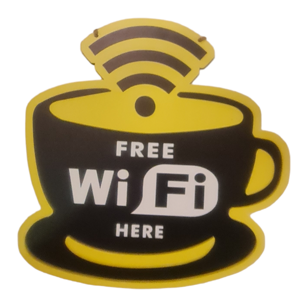 Free WiFi Contour Cut Wall Art