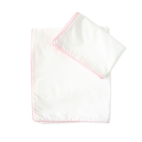 Mingo Rose Cot Piped Duvet Cover &amp; Pillowcase Sets