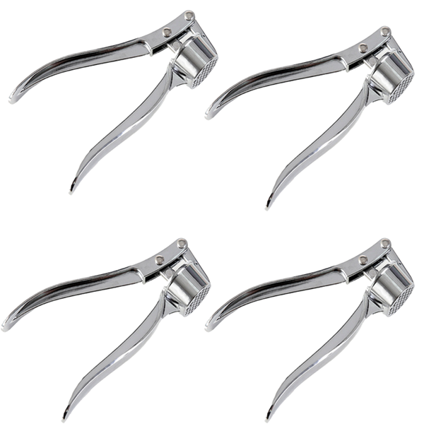 4 Pieces Premium Garlic Press Lemon Squeezer-Ergonomic Handle