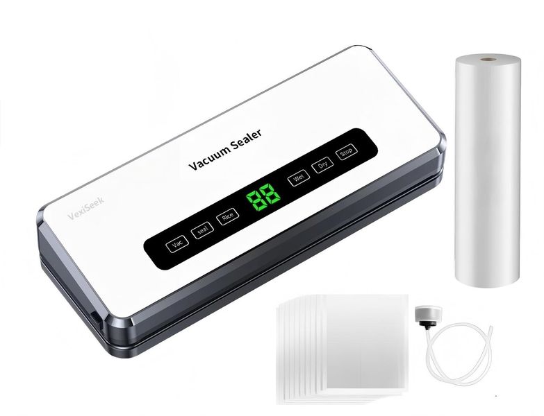 Vacuum Sealer Machine Built-in Bag Roll Storage and Cutter(Roll &amp; 20 Bags)