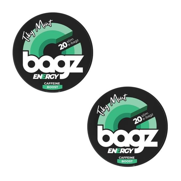 Bagz Energy Caffeine Pouches - Tiky Mint - 2 pack (40 pouches)