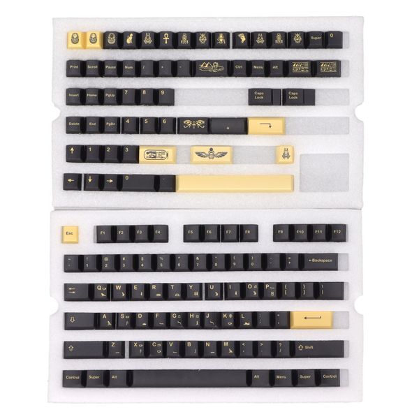 PBT Keycaps Keyboard 132 Key Egyptian Pharaoh