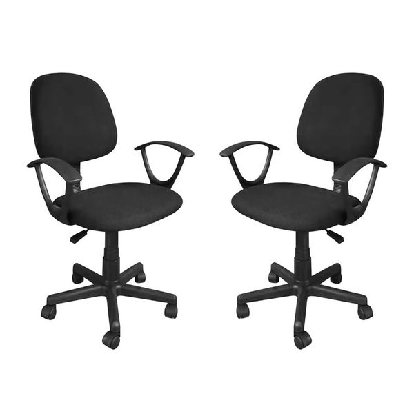 Set Of 2 Adjustable Height Low Back Swiveling Office Chair SS-535