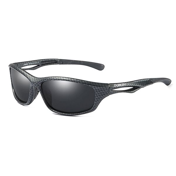 Dubery High Quality Men's Polarized Sunglasses - Lattice &amp; Black