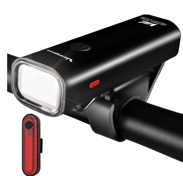 Victgoal LED USB Rechargeable Bike Light Set - Front and back bundle