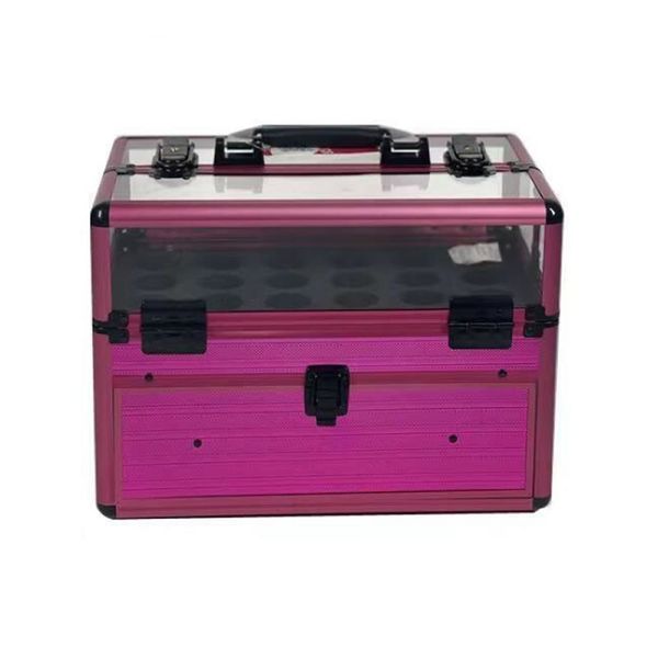 Professional Transparent Acrylic Aluminum Frame Manicure Case Y056-2