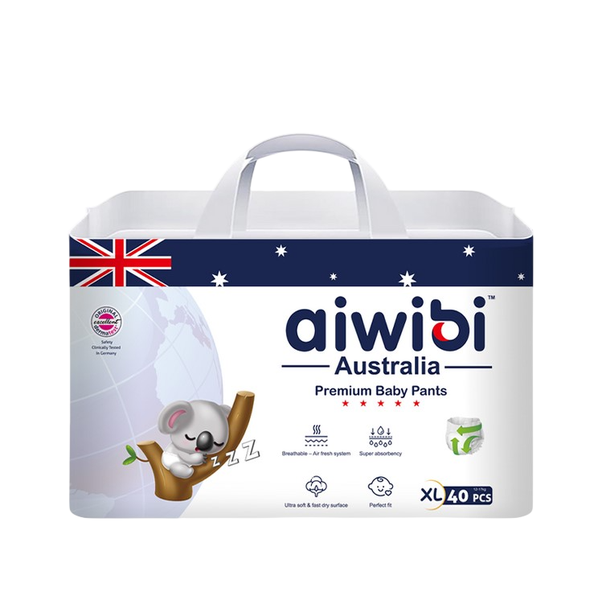 Aiwibi Comfy Guard Premium Natural Disposable Baby Pants Size 5 XL 40 Pack