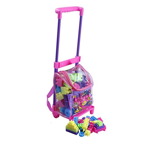 Plastic Building Blocks in Backpack 65 Pieces