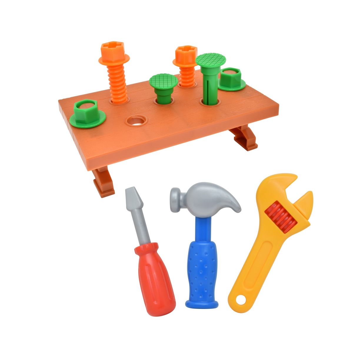 PETERKIN Kids Construction Tool Set with Portable Work Bench12Pcs