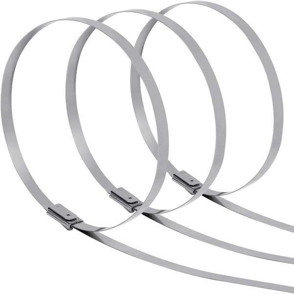 100PCS Stainless Steel Metal Zip Ties Multi-industry versatility wrapping