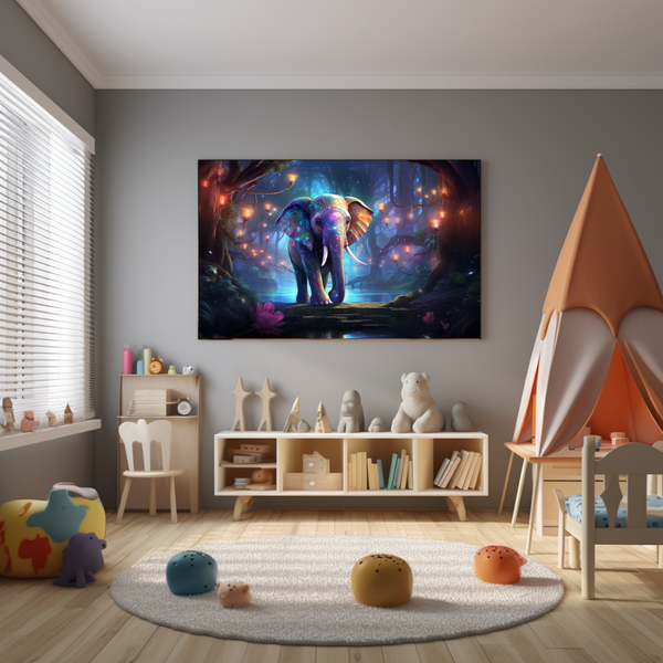 Canvas Wall Art - Enchanted Elephant Forest - BK0003