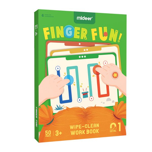 Mideer Finger Fun! Wipe-Clean Tracing Workbook