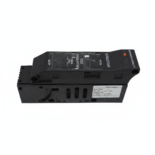Solarix 1 Pole 160A DC Fuse Holder for NH00 Rail Mount