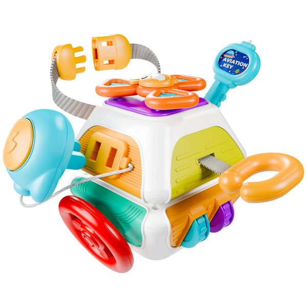 Fudisenn 10-in-1 Montessori Busy Ball - Whack-a-Mole Sensory Activity Toy