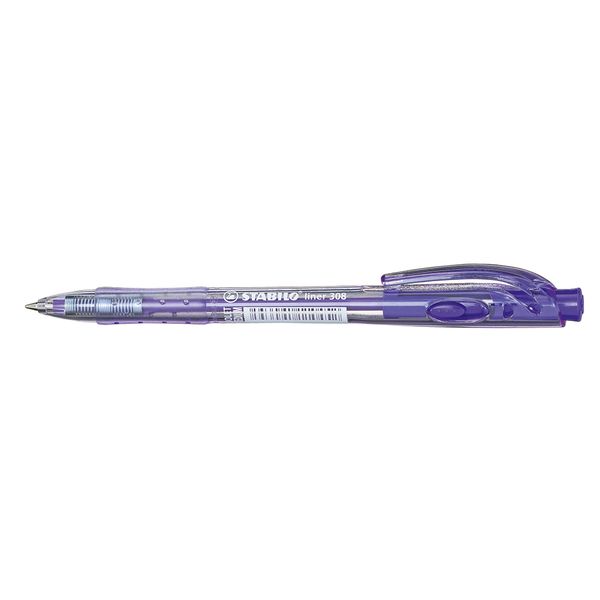 STABILO Liner Click Ballpoint pen - Violet- medium - Box 10