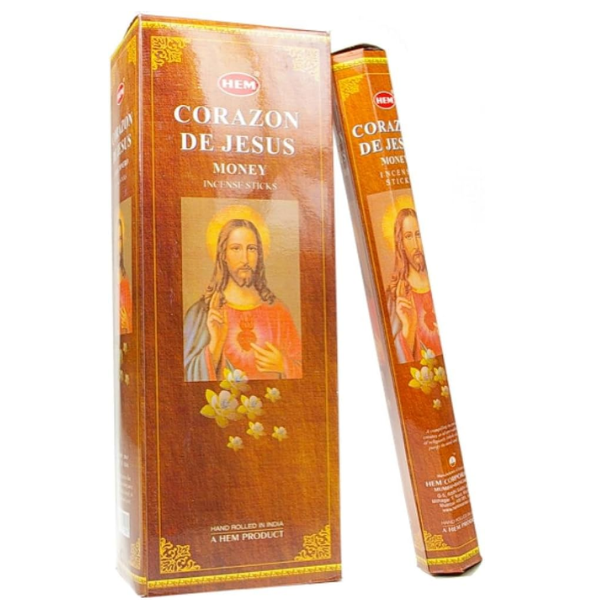 HEM Corazon De Jesus Incense Sticks (6 Packs of 20 Sticks Each)