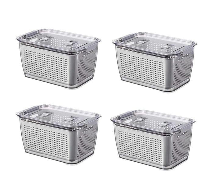 Large Acrylic Fridge Food Storage Container - Set Of 4