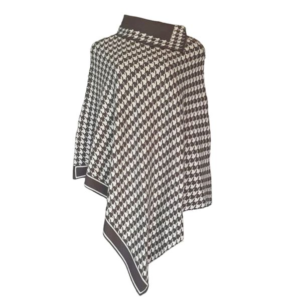 Pattern Design Poncho Polo Neck