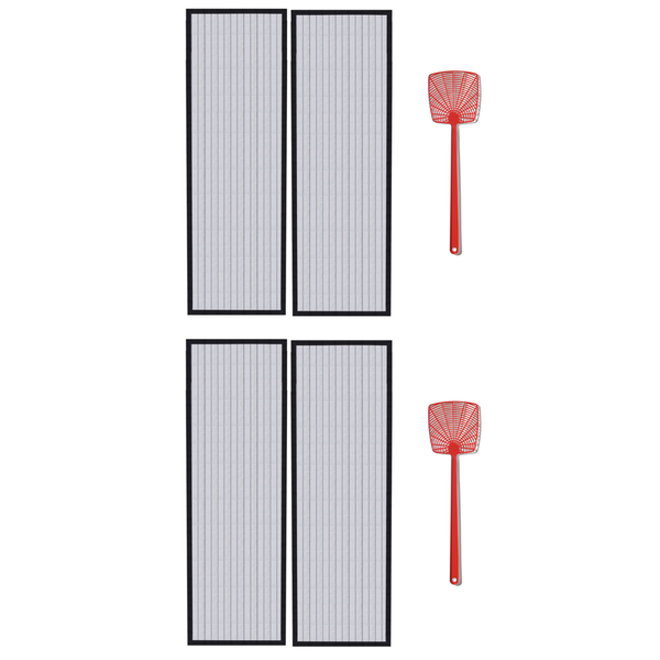 Magnetic Insect Curtain 200 x 100cm with Fly Swatter - 2 Pack