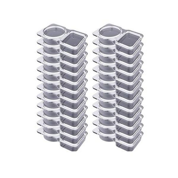 Disposable Condiment Container with Lid, Plastic Container - Set of 24