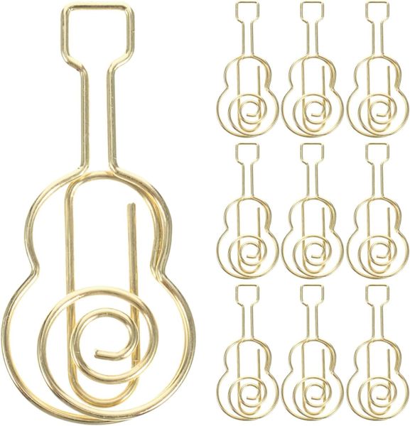 50Pcs Violin Shaped Small Paper Clips Creative Musical Theme Document