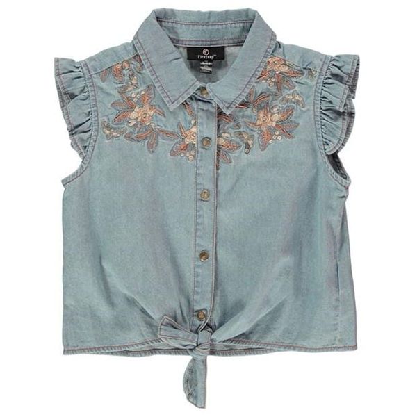Firetrap Junior Girls Embroidered Shirt - Femme Floral [Parallel Import]