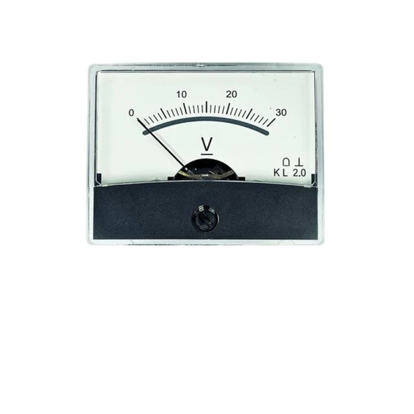PM2 Panel Meter DC Volts 30V Range 38mm Shank 61x47mm