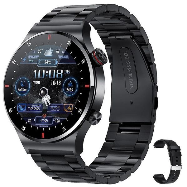 Smart Watch Men Full Touch Screen,Health monitoring,double straps